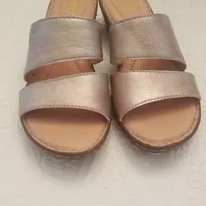 Born lamium leather wedge slides sales